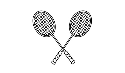 Badminton icon,vector illustration. Flat design style. vector badminton icon illustration isolated on White background, badminton icon. badminton icons graphic design vector symbols.