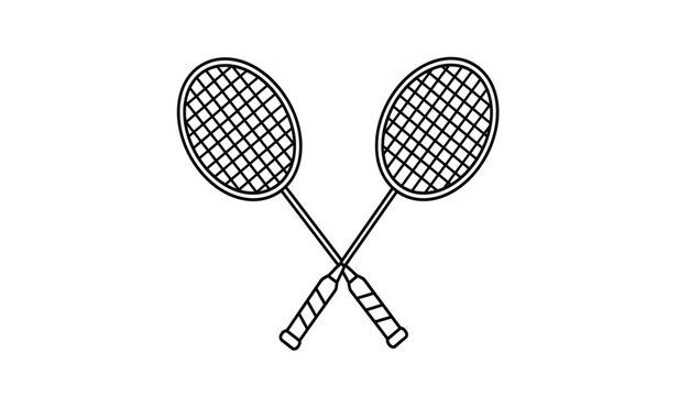 Badminton icon,vector illustration. Flat design style. vector badminton icon illustration isolated on White background, badminton icon. badminton icons graphic design vector symbols.