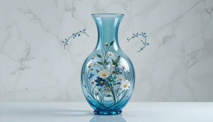 Beautiful decorative vase isolated on transparent background — perfect for graphic design, product mockups, interior visuals, digital art, and presentation templates

