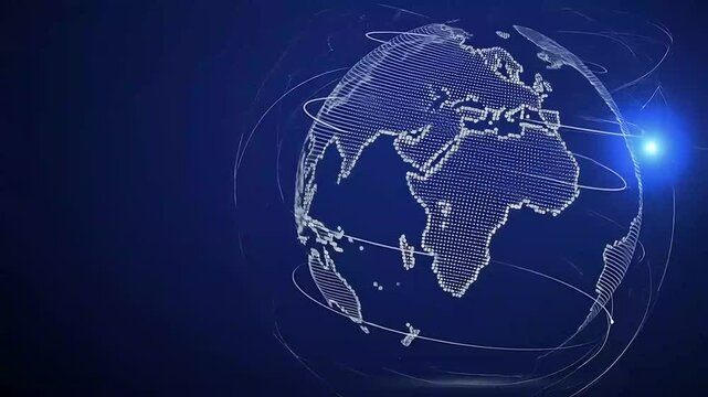 Rotating Digital Earth with Global Light Trails