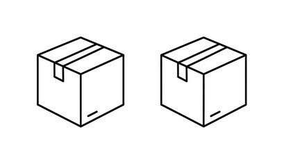 Box icon logo design. box sign and symbol, parcel, package