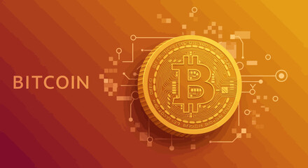 Fototapeta premium bitcoin illustration