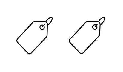 Set of two price tag icons. Vector whit background