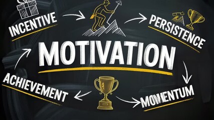 Motivation Concept Highlighting Drive, Ambition, and Personal Growth