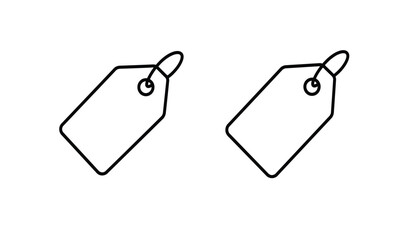Set of two price tag icons. Vector whit background
