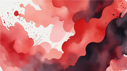 Red paint splash background with artistic splatters and grunge texture