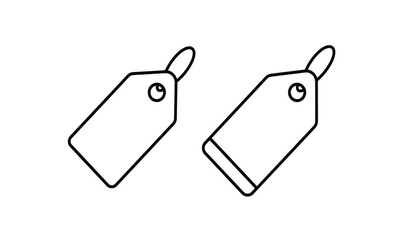 Set of two price tag icons. Vector whit background