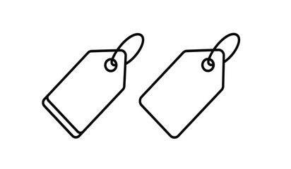 Set of two price tag icons. Vector whit background