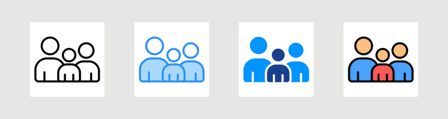 Age Group Icon Collection Set Multiple Style