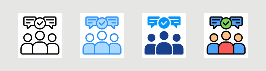 Focus Group Icon Collection Set Multiple Style