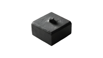 iron stone weighing 1 kg isolated on transparent background