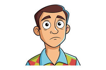 Weariness: The illustration captures a person conveying weariness. The individual's eyes and face express fatigue. The setting accentuates the emotion.