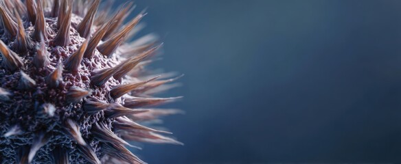 The Spiky Seed Displaying Intricate Textures Against a Soft Background.