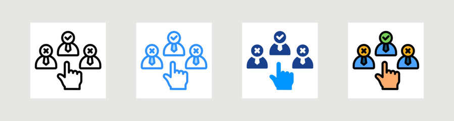 Selection Icon Collection Set Multiple Style