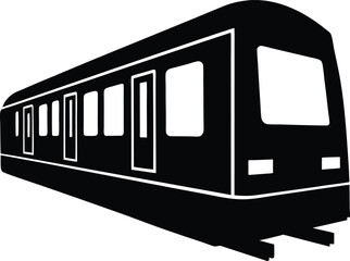 Metro Subway Train Silhouette Design