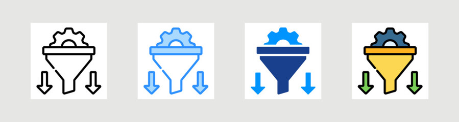 Filtering Icon Collection Set Multiple Style