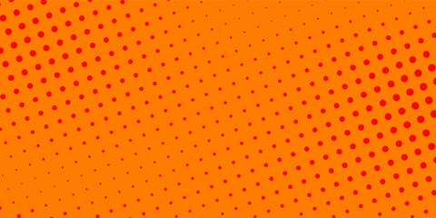 Dots halftone orange color pattern gradient texture with technology digital background. Modern nice natural