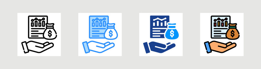 Obraz premium Costs Icon Collection Set Multiple Style