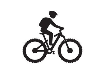 Naklejka premium Mountain bike bicycle cycle Silhouette Vector