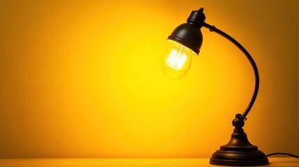 Desk lamp against a warm backdrop