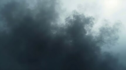 Obraz premium Dramatic Dark Storm Cloudscape Moody Atmosphere and Heavy Sky