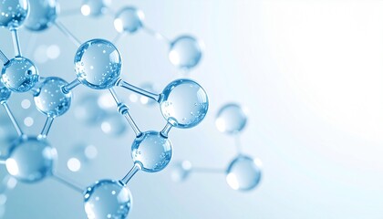 Clean Molecular Structure &ndash; Futuristic Science and Beauty Background
