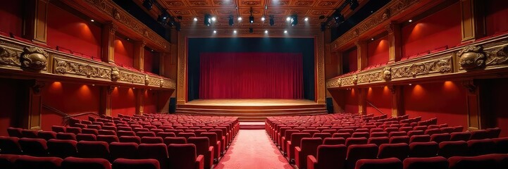 Modern Ornate Hall Ideal Venue for Presentations, Lectures, and Performances