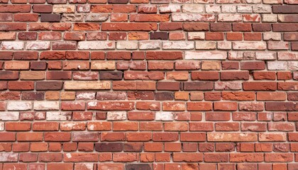 Naklejka premium Old wall background with stained aged bricks 