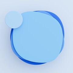 3D背景素材_ポップなフレーム_青