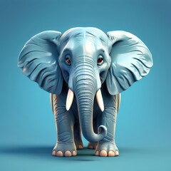 an AI Image Generator, Adorable Cartoon Elephant i