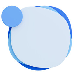 3D背景素材_ポップなフレーム_青