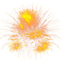 Obraz premium Brilliant Fireworks Cascade on Transparent Canvas A Spectacular Display of Golden Sparks and Shimmering Light for Memorable Gatherings with a Festive Flair