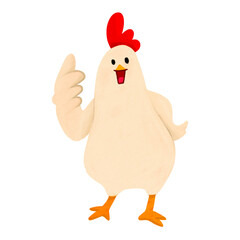 chicken character vector isolated illustration	
