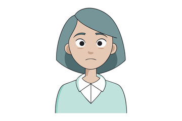 Melancholy Expression: A simple portrait of a woman, her eyes filled with a hint of sadness, invites a sense of introspection.