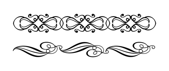 Borders and dividers decorative ornate elements