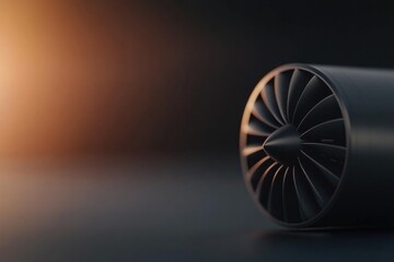 Detailed close-up of turbine showcasing intricate blade design a