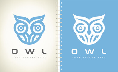 Owl bird logo vector. Animal design
