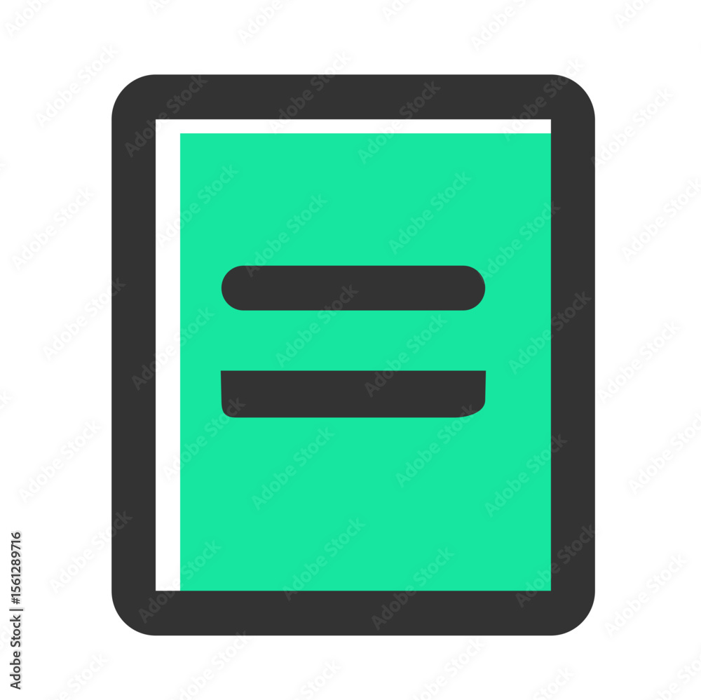Poster modern digital display icon with equal sign on a transparent background design element