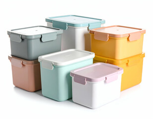 Modular Food Storage Containers Interlocking Lids & Color-Coded Sizes for Organized Kitchens