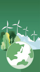 Green environmental illustration