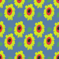 seamless pattern with flowers