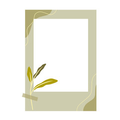 Polaroid Photo Frame With Floral Tape