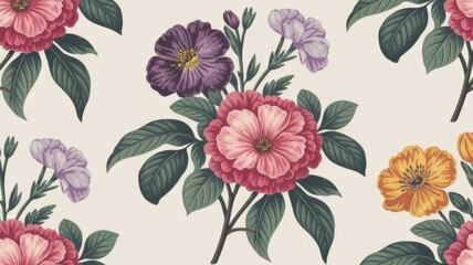 Vintage Retro Flower Background