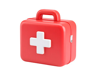 Obraz premium Red First Aid Kit 3D Render