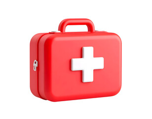 Obraz premium Red First Aid Kit 3D Render