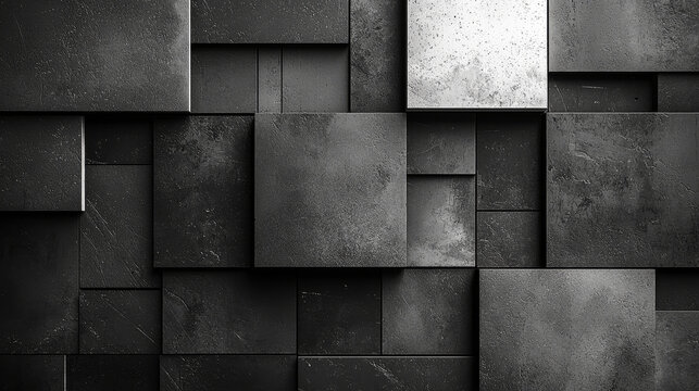 Black minimal background. Abstract shapes and textures. Dark, moody feeling, black and whit. High quality 4k illustration