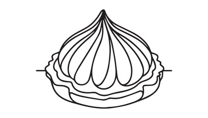 Continuous one single minimal line drawing Momo