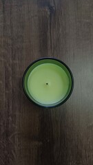 Aroma Candle on Brown Background