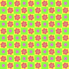 This image features a repeating floral pattern. The pattern consists of evenly spaced