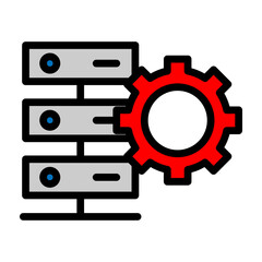 Production Server Vector Filled Icon Design